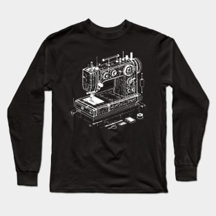 sewing machine design Long Sleeve T-Shirt